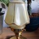 Green and gold globe table lamp