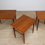 Tables gigognes scandinave en teck, 1960