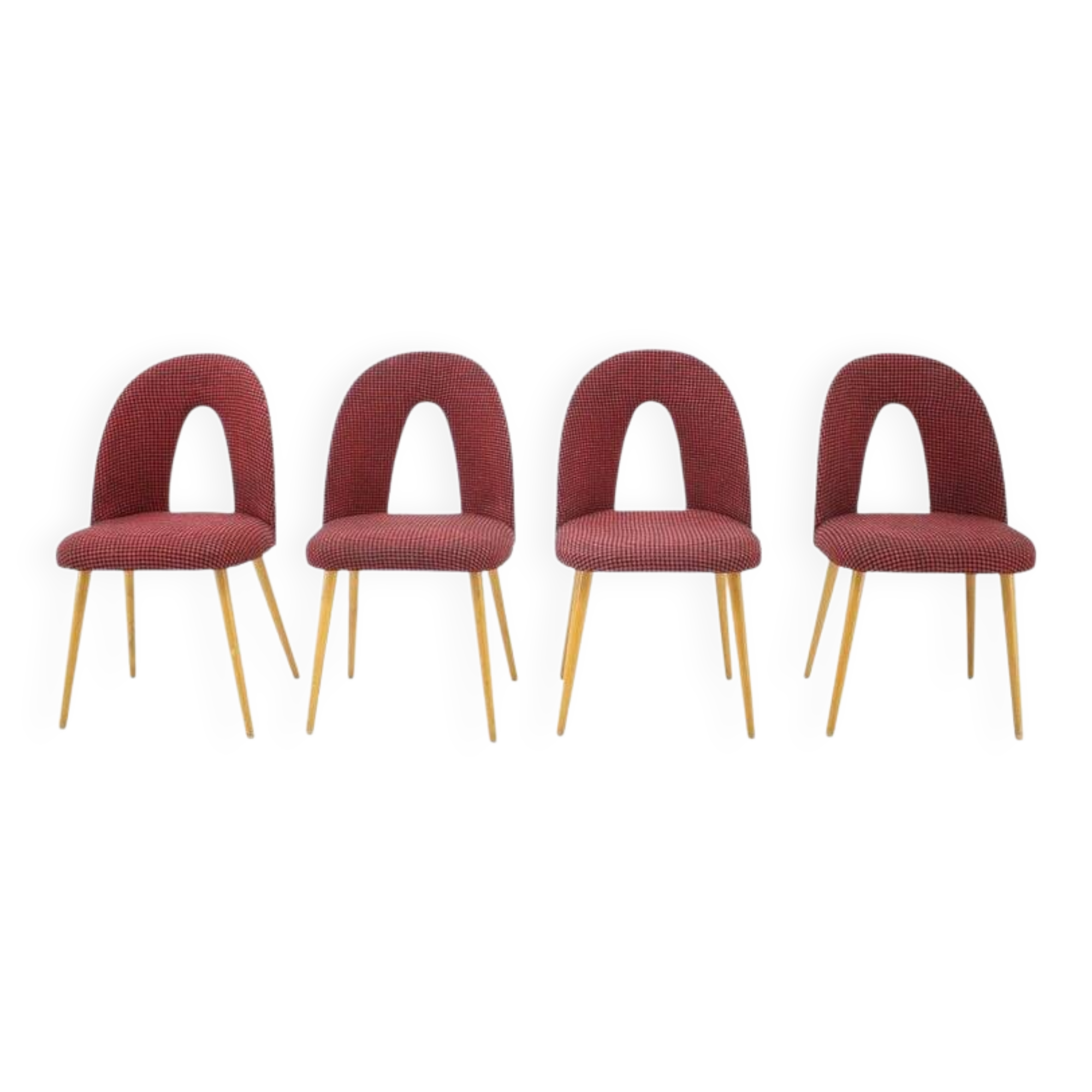 1960s Antonin Suman set of four dining chairs, Czechoslovakia