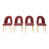 1960s Antonin Suman set of four dining chairs, Czechoslovakia