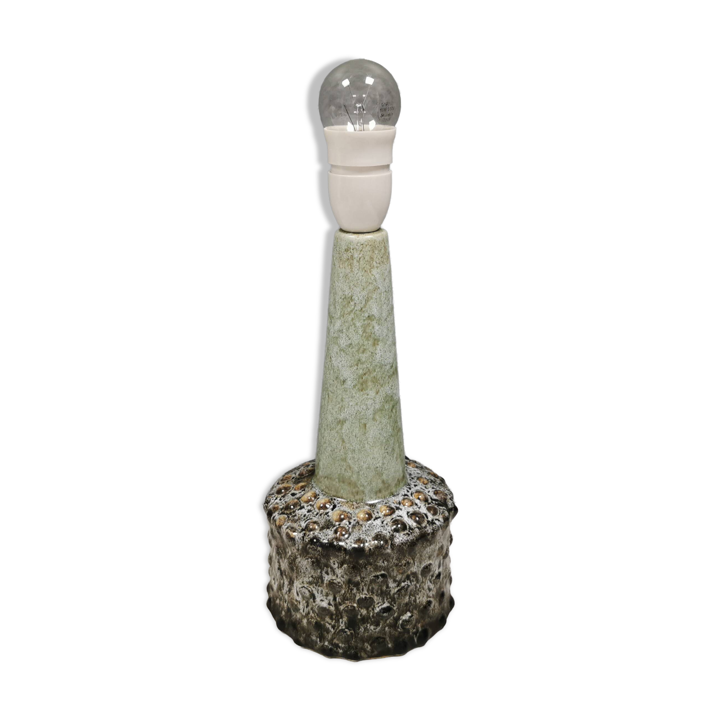 Danish table lamp in ceramic with a beautiful mint green glaze.