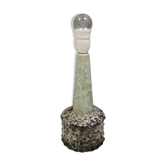 Lampe de table danoise en céramique avec un magnifique émail vert menthe.