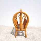 Rattan magazine holder