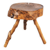 Table d'appoint en bois brut