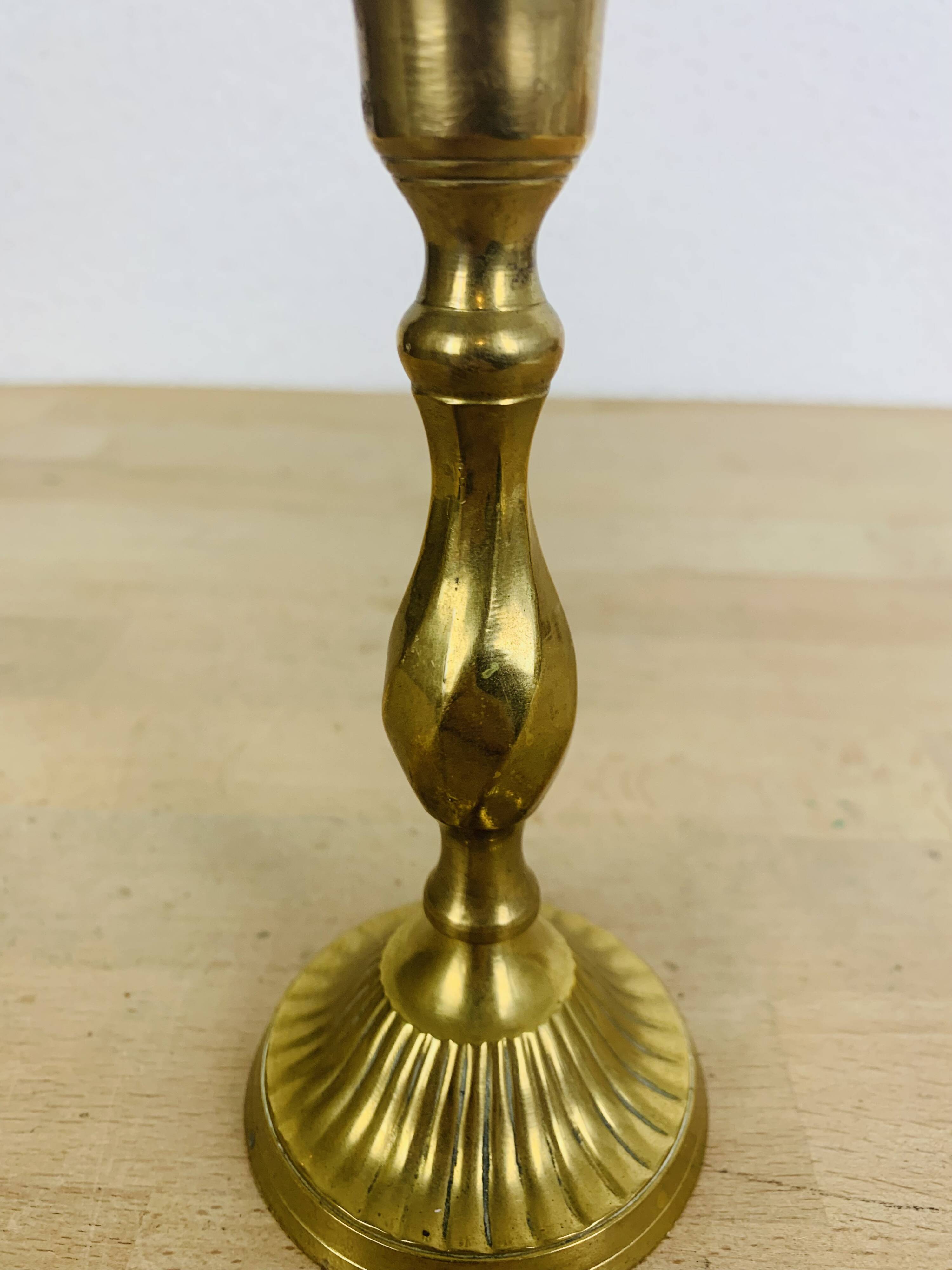 Bougeoir laiton doré vintage