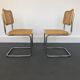 Pair chairs design Marcel Breuer, Italy, 1980