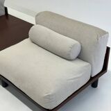 Italian modular sofa with coffee table set in Japandi style