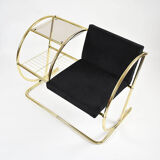 Waiting bench cord upholstery 1960