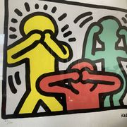 Numbered keith haring silkscreen with certificate.