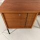 Independent teak and black steel desk by Günter Renkel, 1960s.