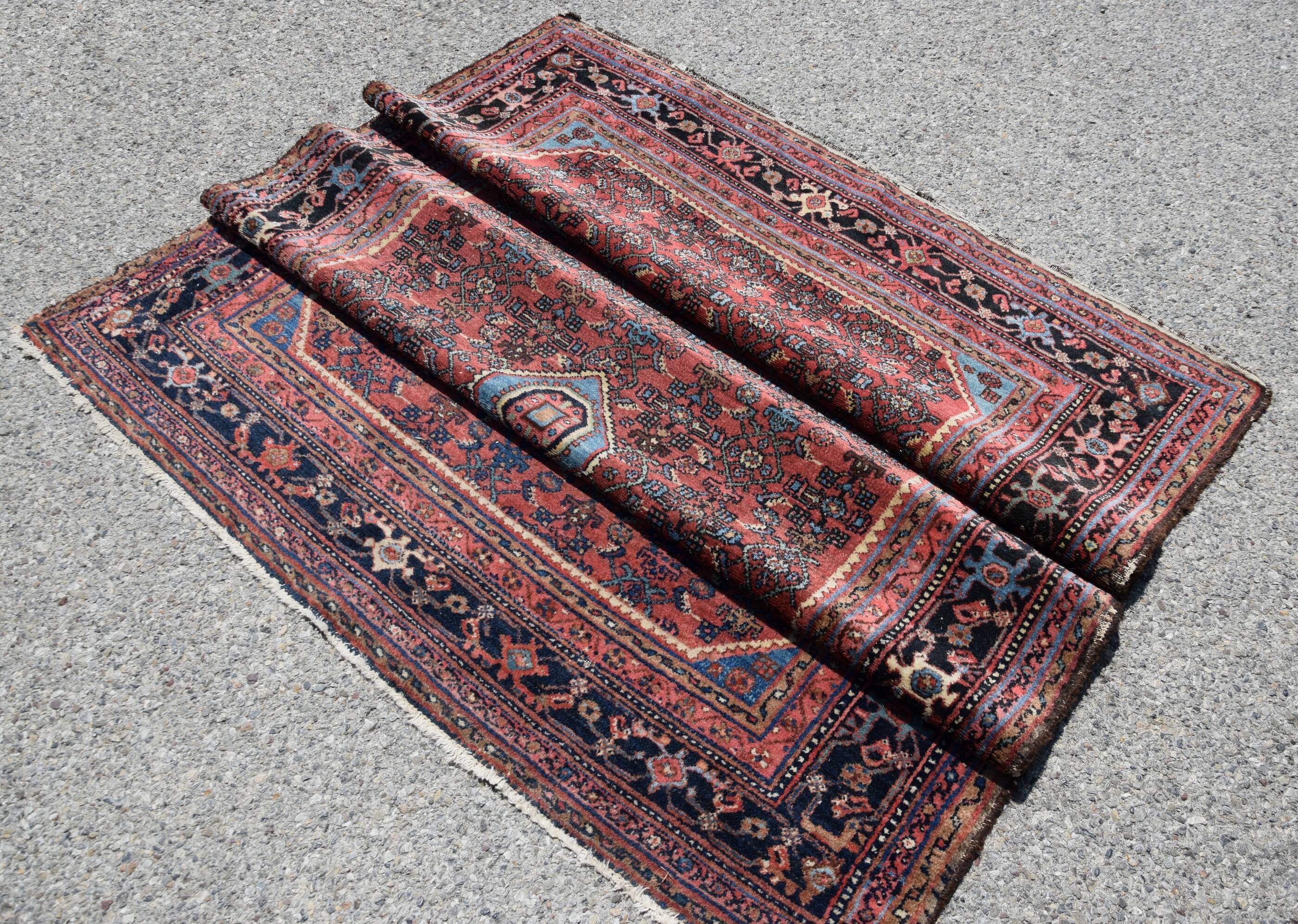 Tapis d'orient iran malayer vintage  : 1.55 x 2.00 mètres - laine