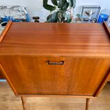 Scandinavian writing basket in wood 1960