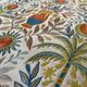 Silk Embroidered Palm Tree Pattern Cushion Cover. Ivory Throw Pillow Case. Traditional Folk Accent Pillow