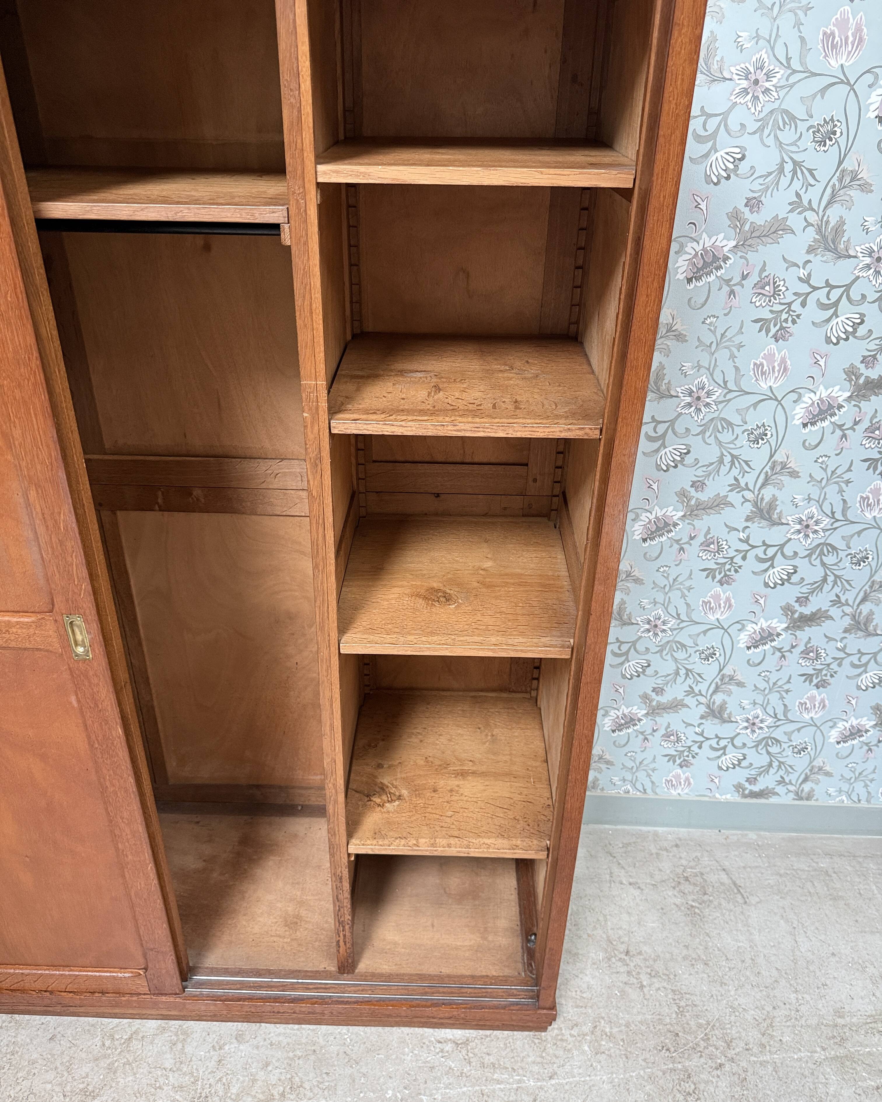 Large Parisian wardrobe with sliding doors