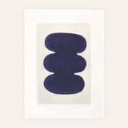 Peinture abstraite sur papier signée Eawy