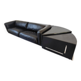 Cini Boeri - Canapé Gradual Lounge Cuir Noir Knoll/Gavina