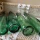 Antique glass bottles