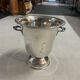 Champagne bucket in silver metal