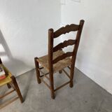 Rustic handcrafted oak chairs 1900