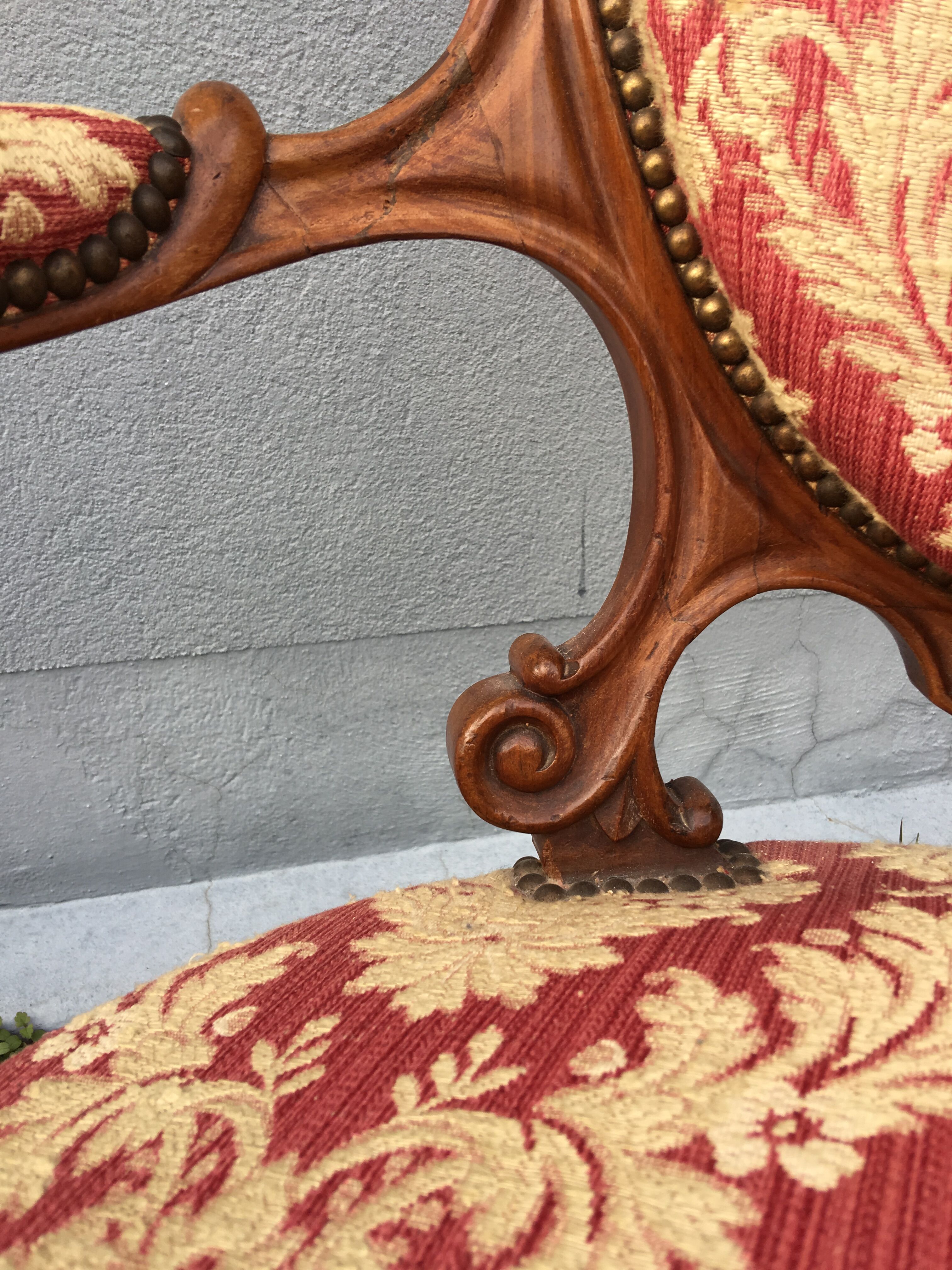 Pair of napoleon III armchairs, 19th century