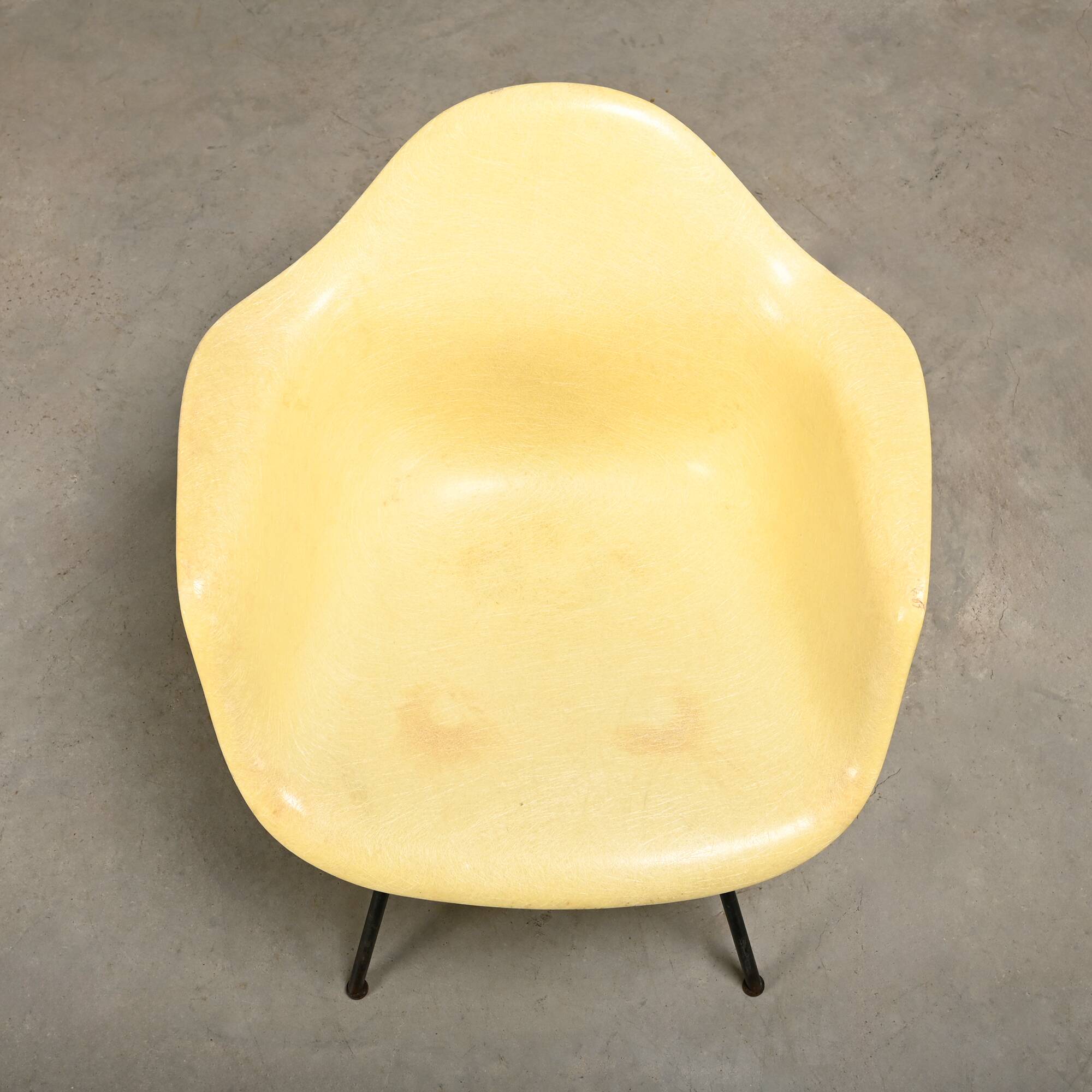Charles & Ray Eames MAX Parchment rope edge Armchair Herman Miller 1951
