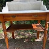 1900s wooden and marble dressing table