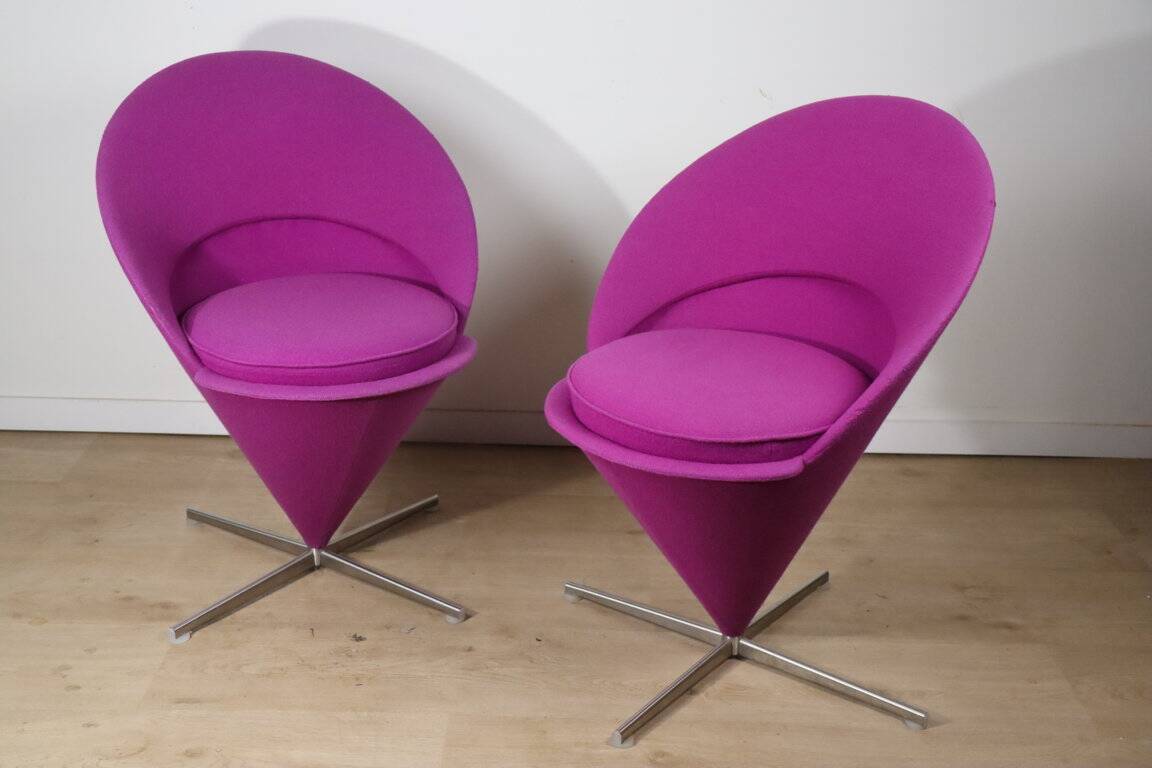Pair of Verner Panton “Cone Chair” model chairs, Vitra edition