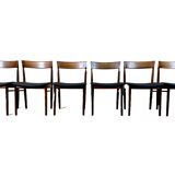 Set of 6 Henry Rosengren Hansen Model 39 Dining Chairs Rosewood