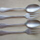 Dessert or dessert cutlery, 6 forks and 6 silver metal spoons Guildard