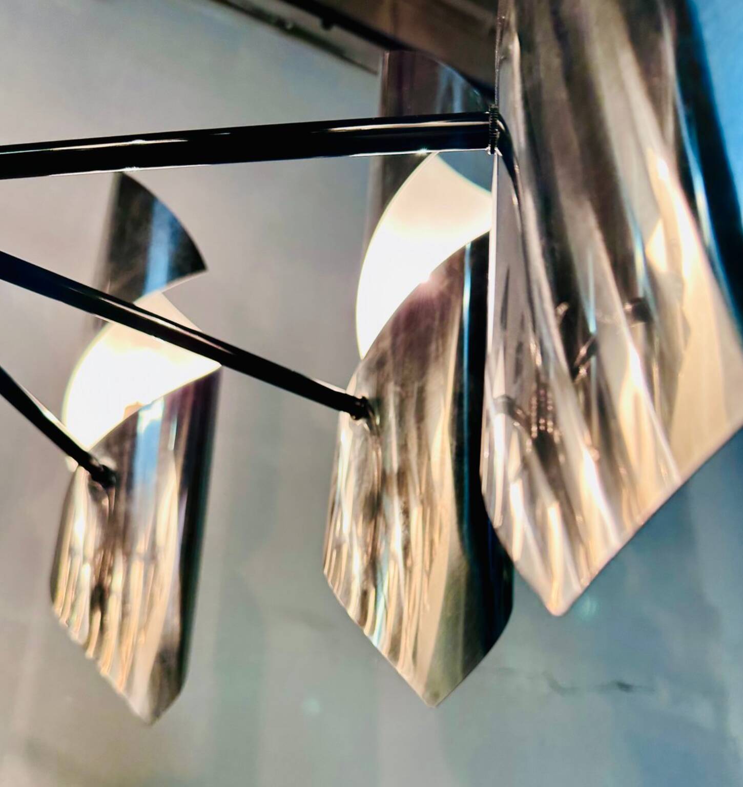 Lampadario vintage moderno, anni '70