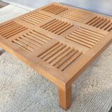 Coffee table 9 openwork checkerboards in solid beech