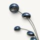 Vintage floor lamp with five chrome arms and a marble base.