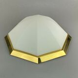 70s Limburg Glashütte Plafoniere ceiling lamp glass space design lamp 70s