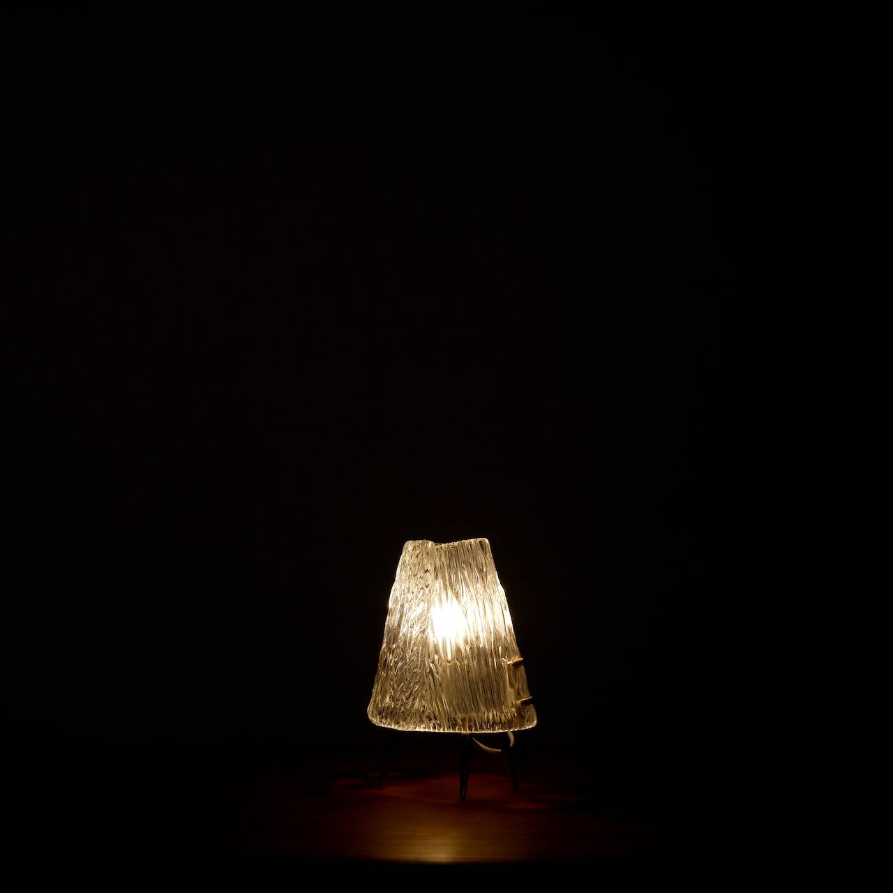 Pair of glass desk lamps by J.T. Kalmar
