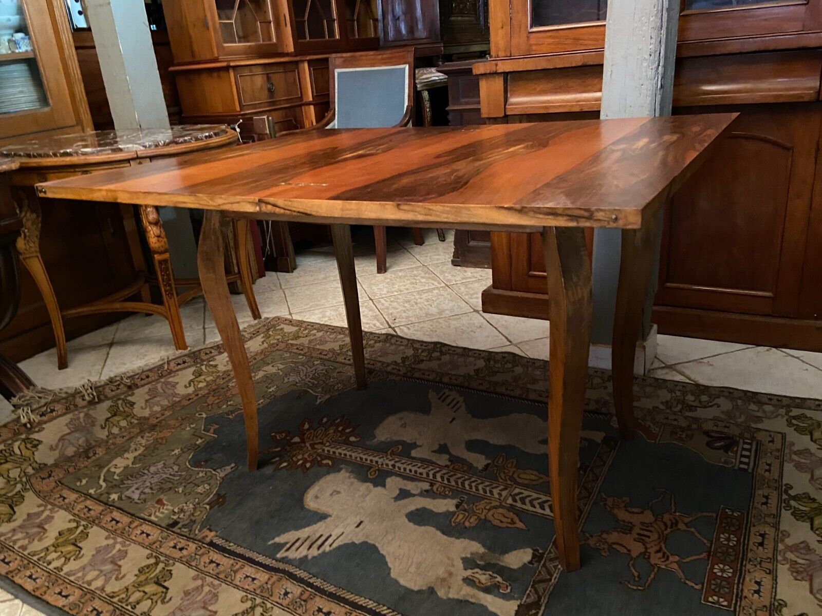 Table console tray wallet walnut sofa back design Vintage 1950