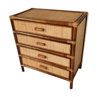 Rattan chest of drawers 4 drawers