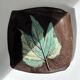 Decorative plate leaf signed