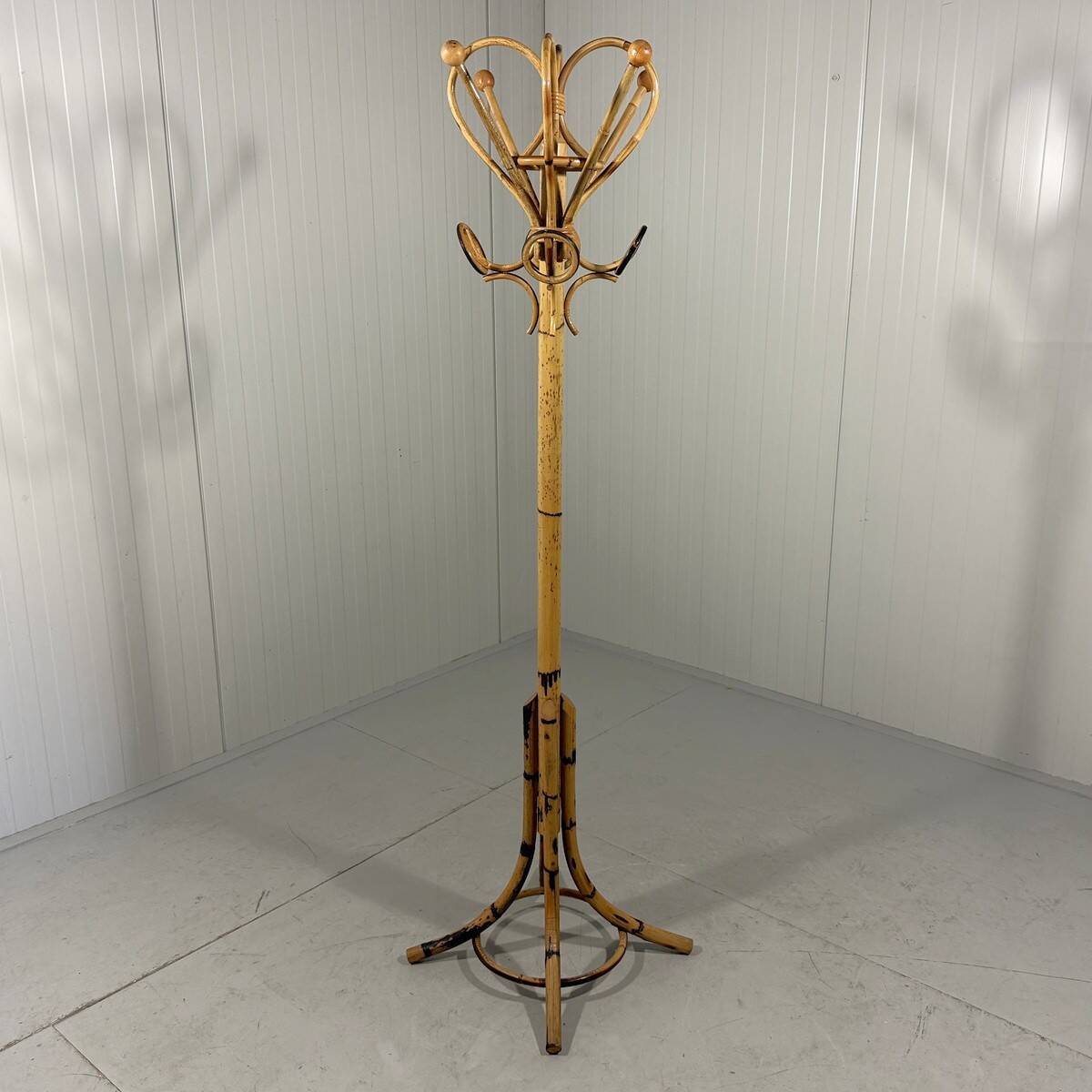 Rattan standing coat rack 1960’s