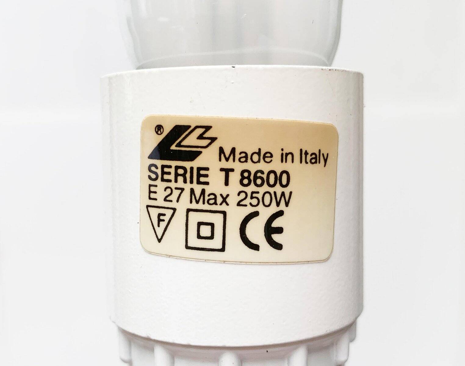 Vintage postmodern floor lamp in Italian glass by Lucente.