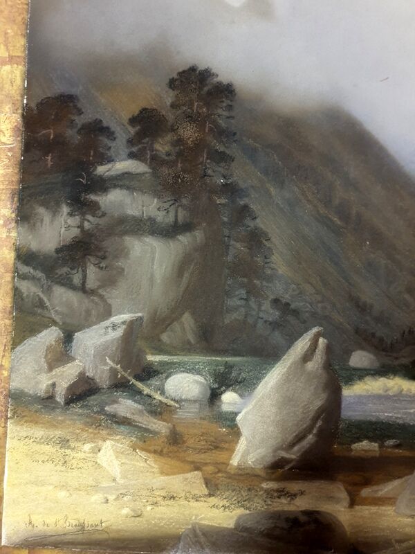 Alphonse de Saint-Beaussant (born in 1842) Pastel on paper mounted on canvas - Sinner