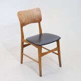 Kofod Larsen black faux leather chair for Boltinge Stolefabrik 1960 Denmark