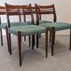 Set of 4 Scandinavian teak chairs, Denmark circa 1960.