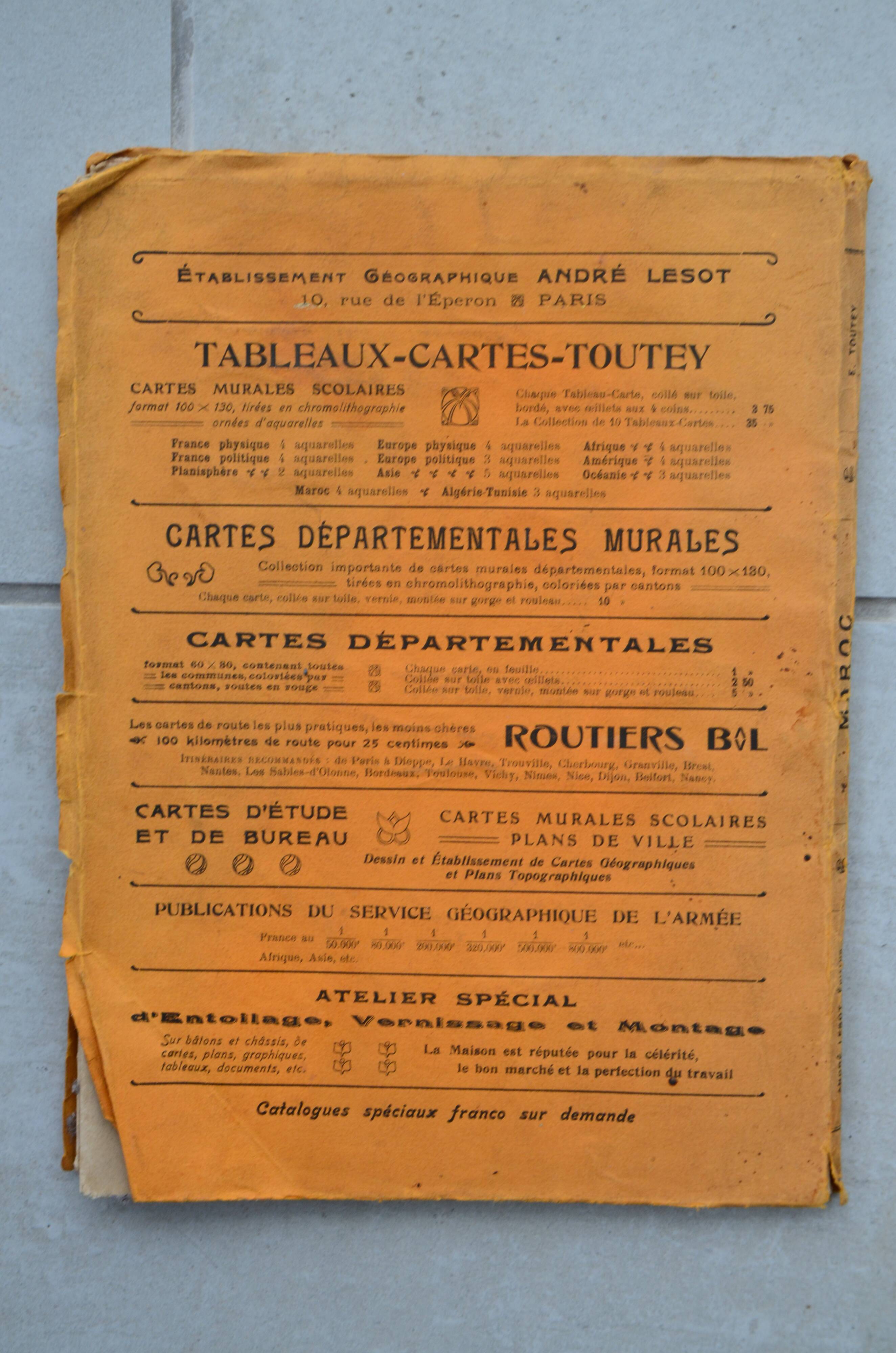 Toutey, Morocco map table