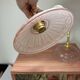 Vintage pink Art Deco glass wall lights
