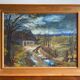 Tableau ancien, paysage signé Guyard, circa 1960