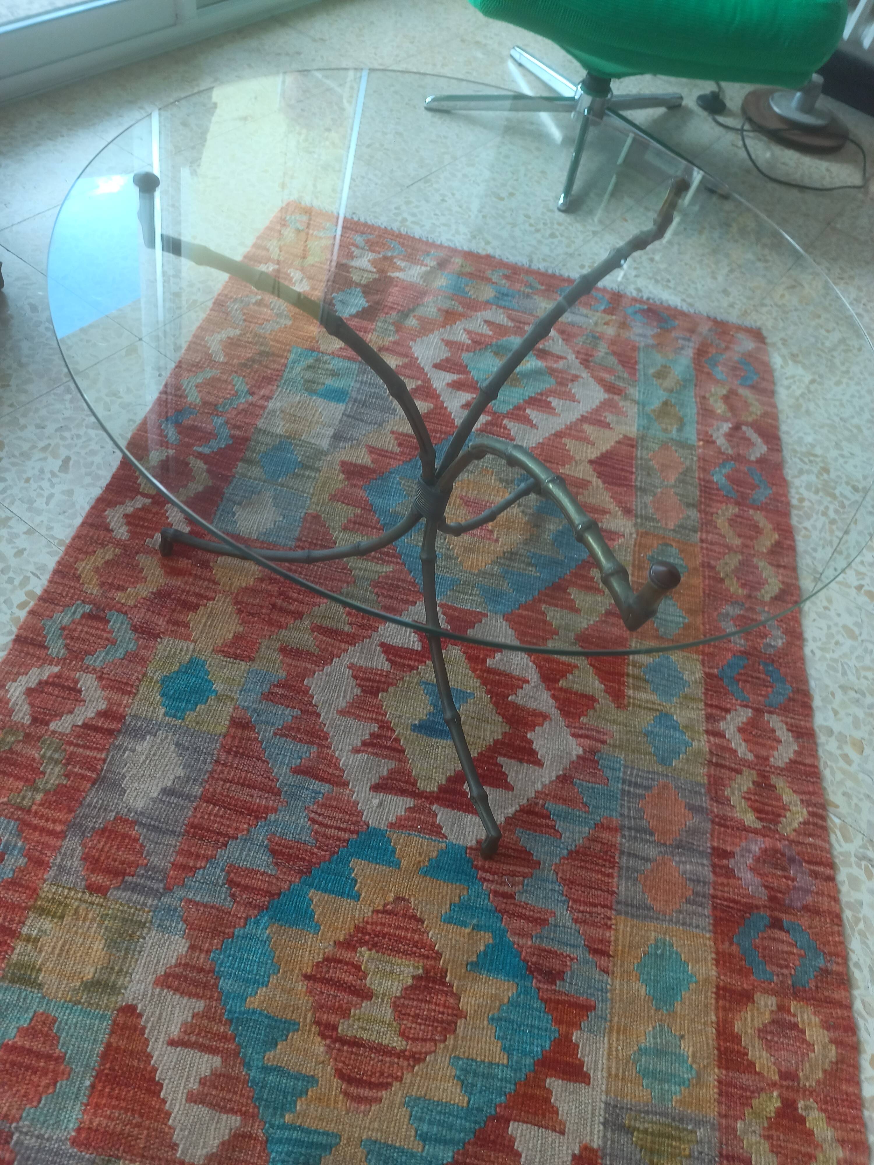 Bamboo decorative side table Maison Baguès