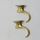 Gold-Colored Anodized Aluminum Coat Hooks, 1950s, Set of 2