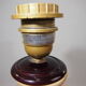 Straw-marquetry table lamp / Louis Drimmer/vintage