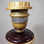 Straw-marquetry table lamp / Louis Drimmer/vintage