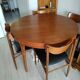 Scandinavian dining table, signed Meubles TV Paris, 1960.